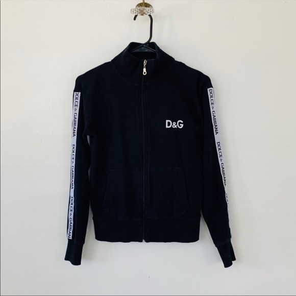 Dolce & Gabbana Tops - Dolce & Gabbana Black and White Track Jacket